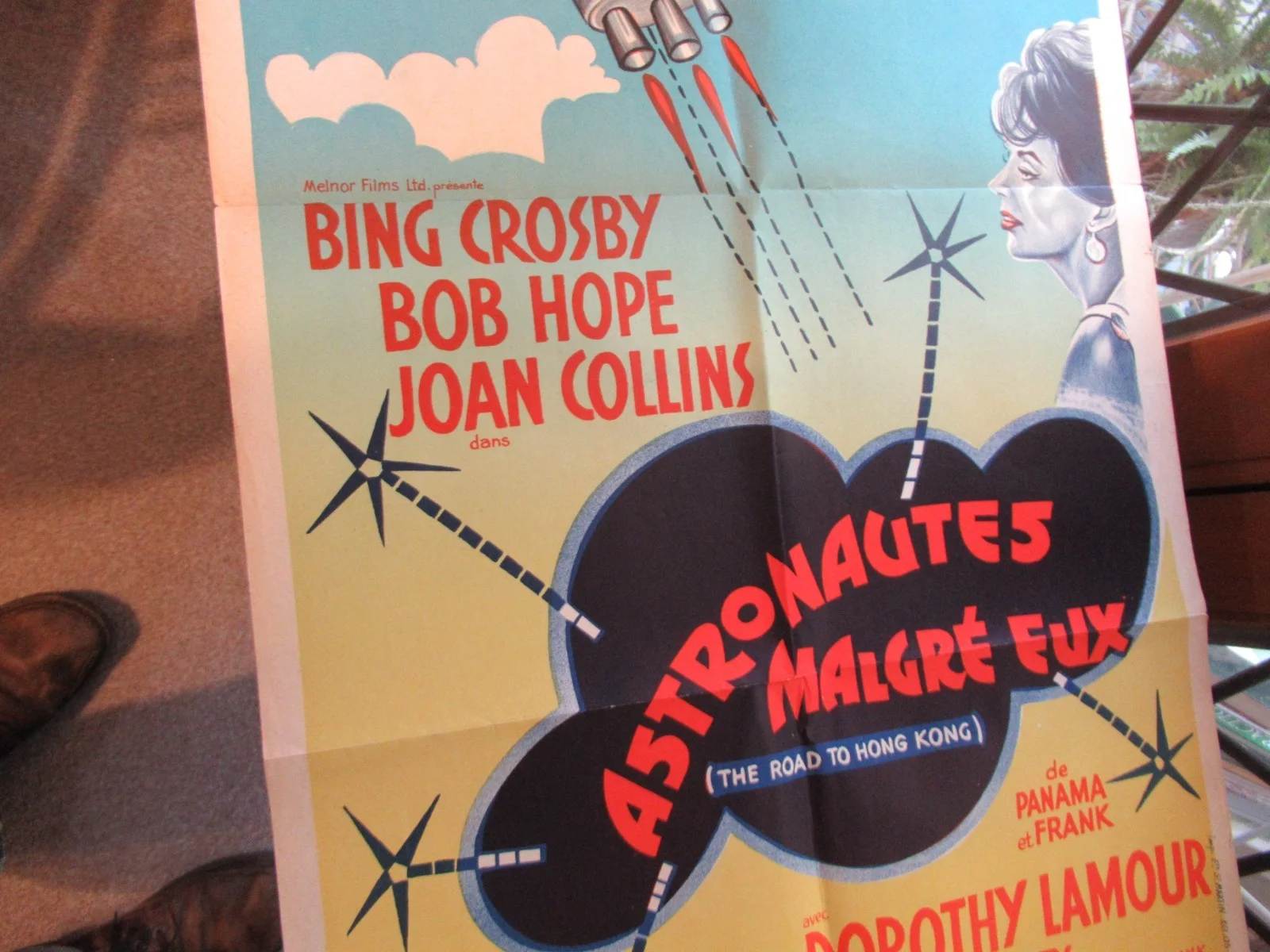 Road to Hong Kong Original French Movie Poster Crosby Hope Collins Lamour, изображение 3