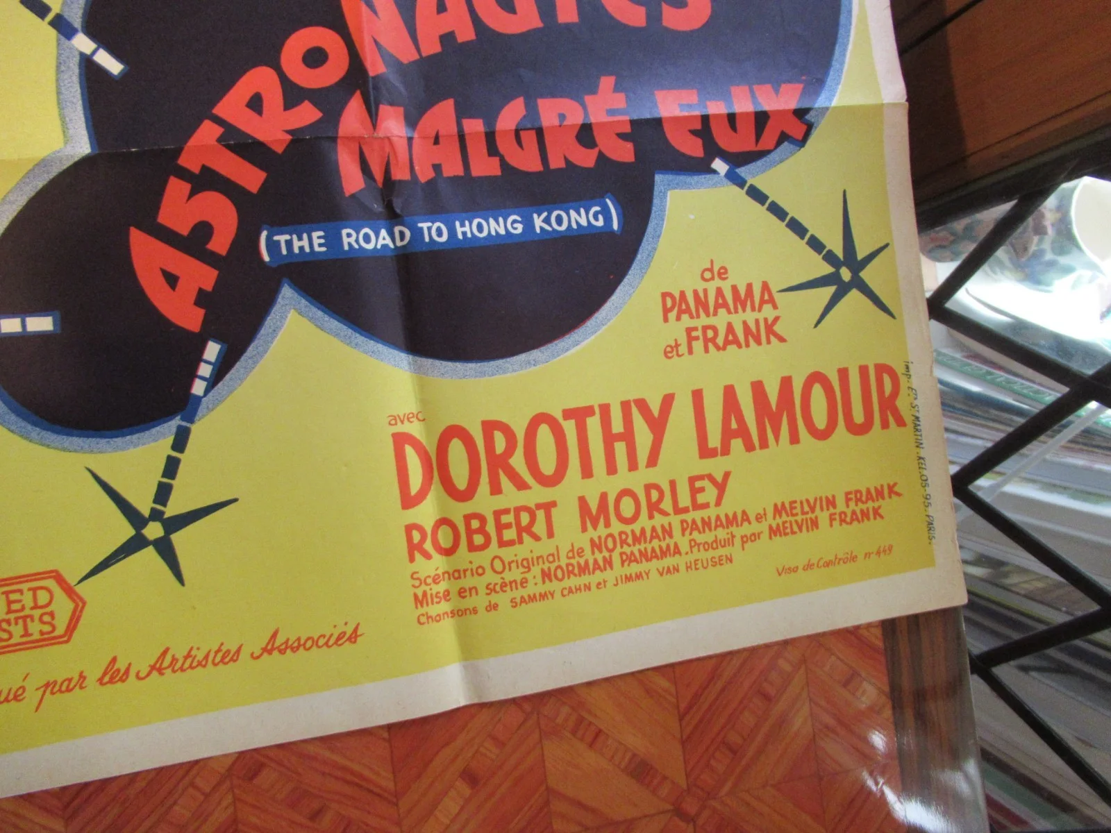 Road to Hong Kong Original French Movie Poster Crosby Hope Collins Lamour, изображение 4