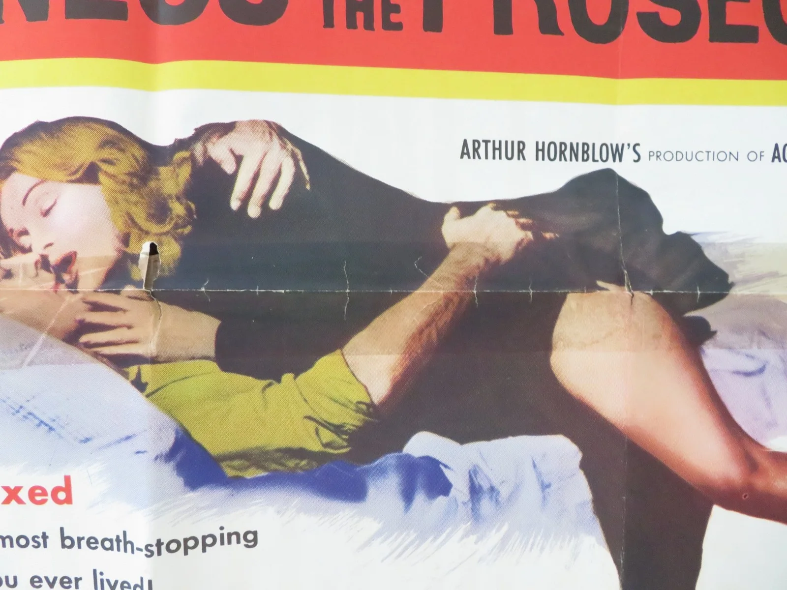 WITNESS FOR THE PROSECUTION FOLDED US ONE SHEET POSTER TYRONE POWER 1957, image 4