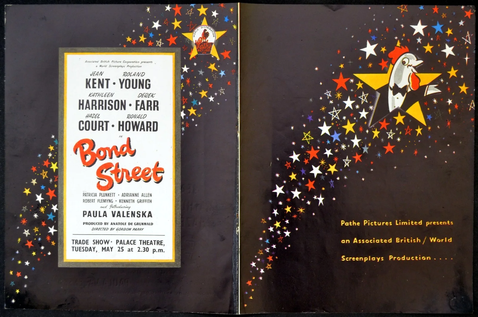 BOND STREET 1947 Jean Kent, Roland Young TERENCE RATTIGAN TRADE ADVERT, изображение 2