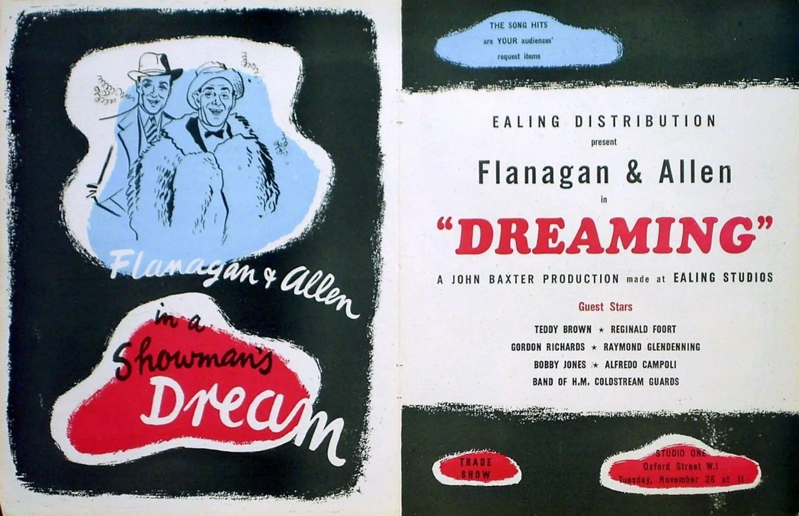 DREAMING 1944 Bud Flanagan, Chesney Allen, Hazel Court TRADE ADVERT, изображение 2
