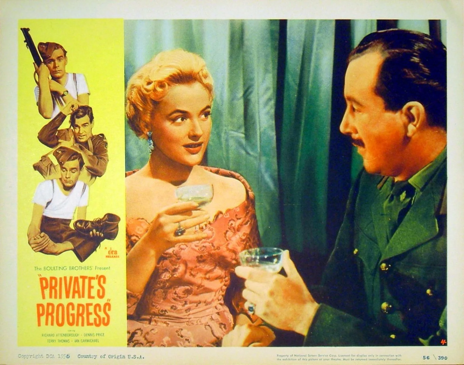 PRIVATE'S PROGRESS 1956 Ian Carmichael Richard Attenborough LOBBY SET, image 4
