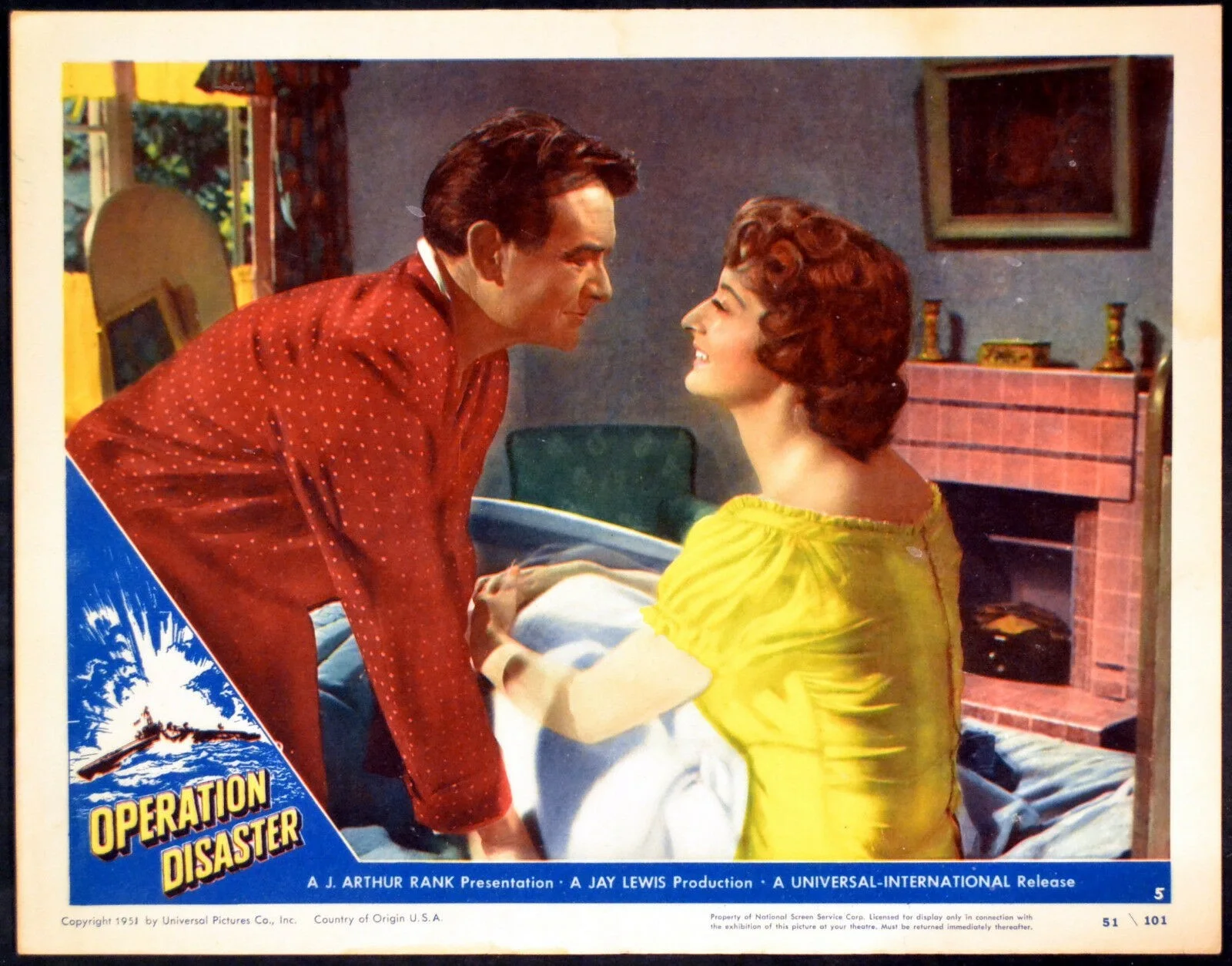 MORNING DEPARTURE 1950 John Mills, Richard Attenborough, Nigel Patrick LOBBY SET, изображение 5