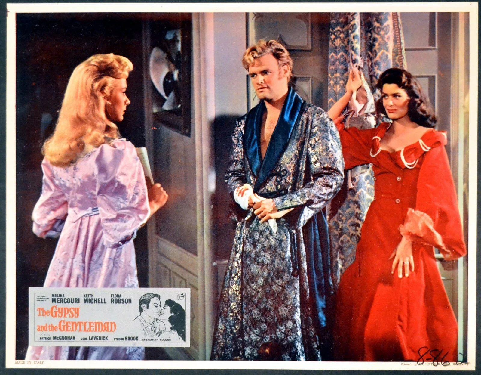 GYPSY AND THE GENTLEMAN 1958 Melina Mercouri, Keith Michell UK LOBBY SET, изображение 3