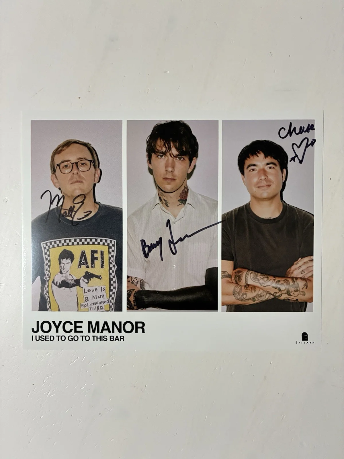 Joyce Manor Band Signed Music Photo I Used To Go To This Bar Listening Event, изображение 2