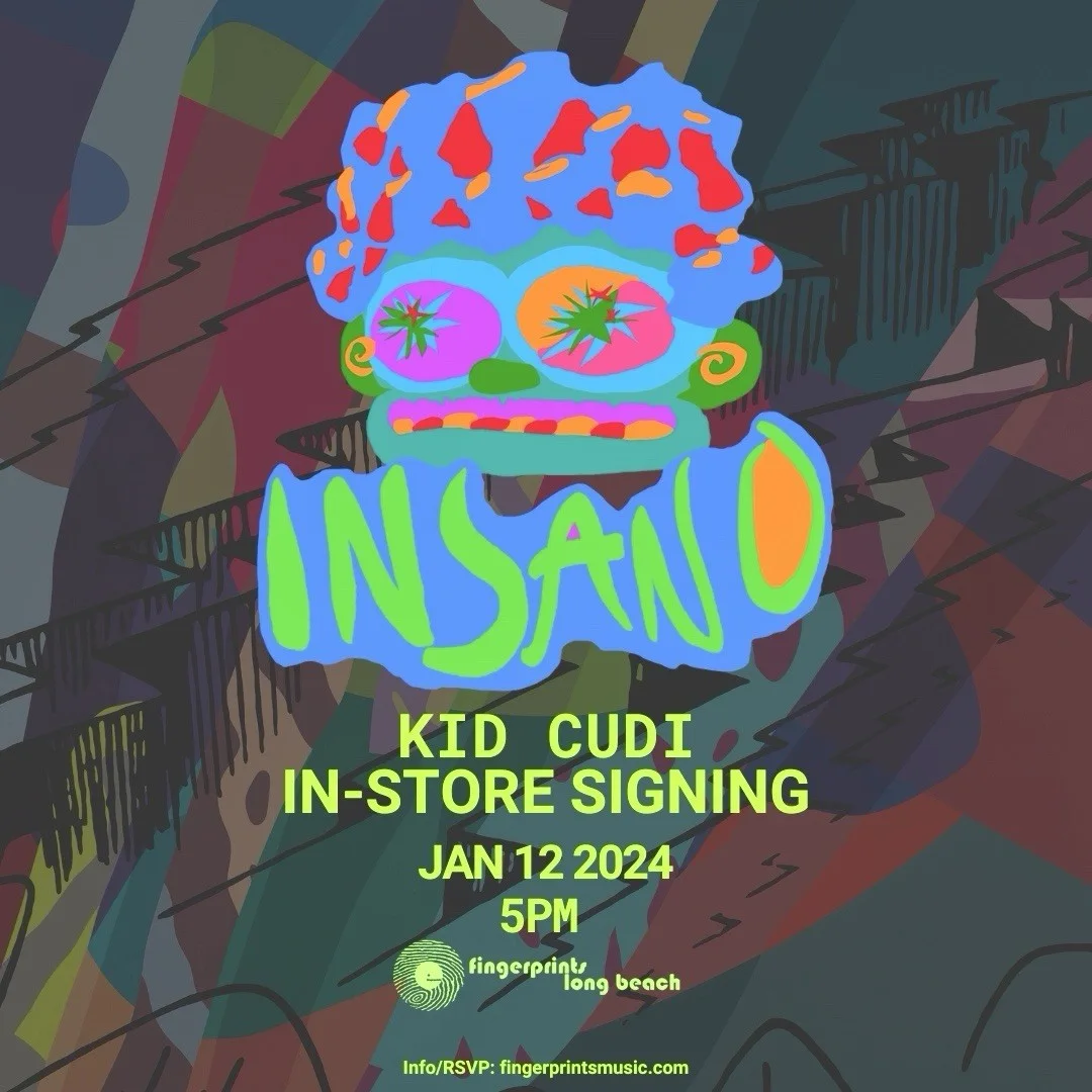 Kid Cudi Signed Autographed Vinyl LP “Insano” Kaws Damaged, image 3