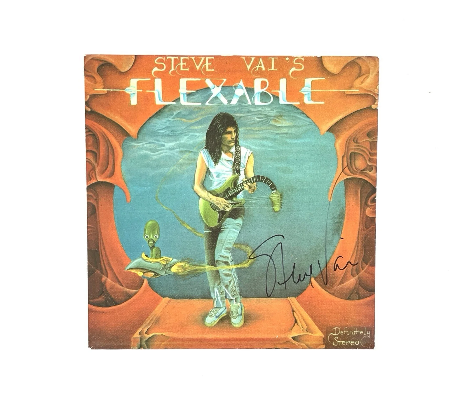 Steve Vai Autographed 1984 Original Press Flexible Vinyl Album Record JSA Signed, изображение 4