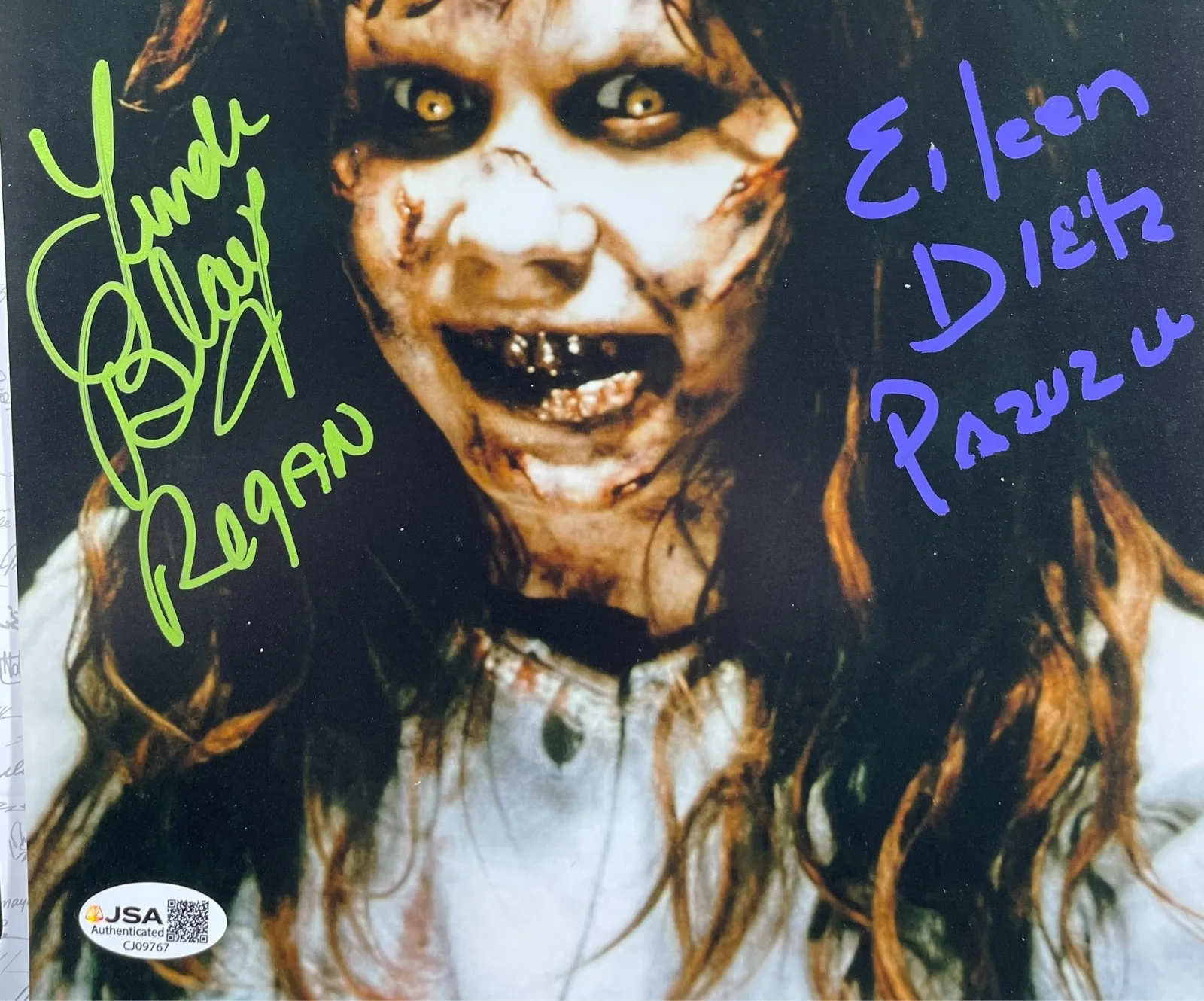 Linda Blair — Linda Blair & Eileen Dietz Signed The Exorcist 8x10 Photo Autograph JSA COA, изображение 2