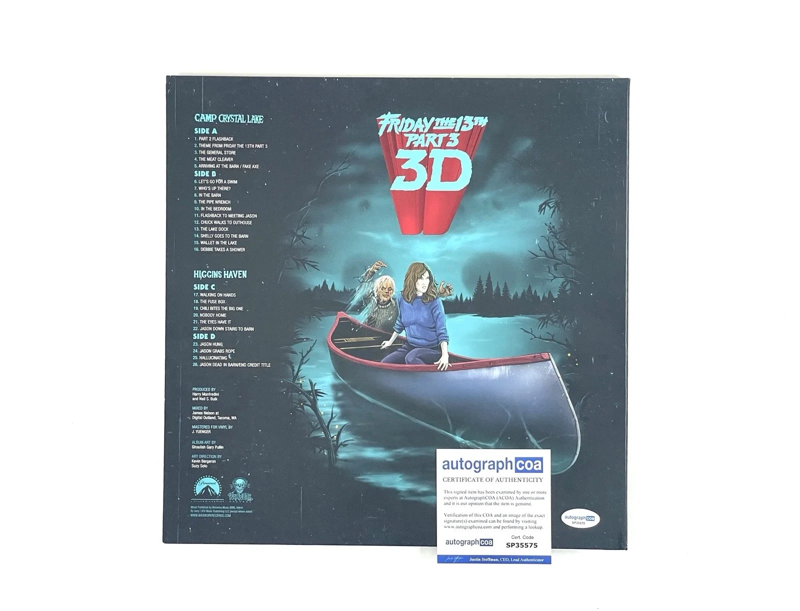 Mike DeLuna — Friday the 13th Part 3 Signed Waxwork Records Movie Soundtrack Mike DeLuna ACOA, image 5