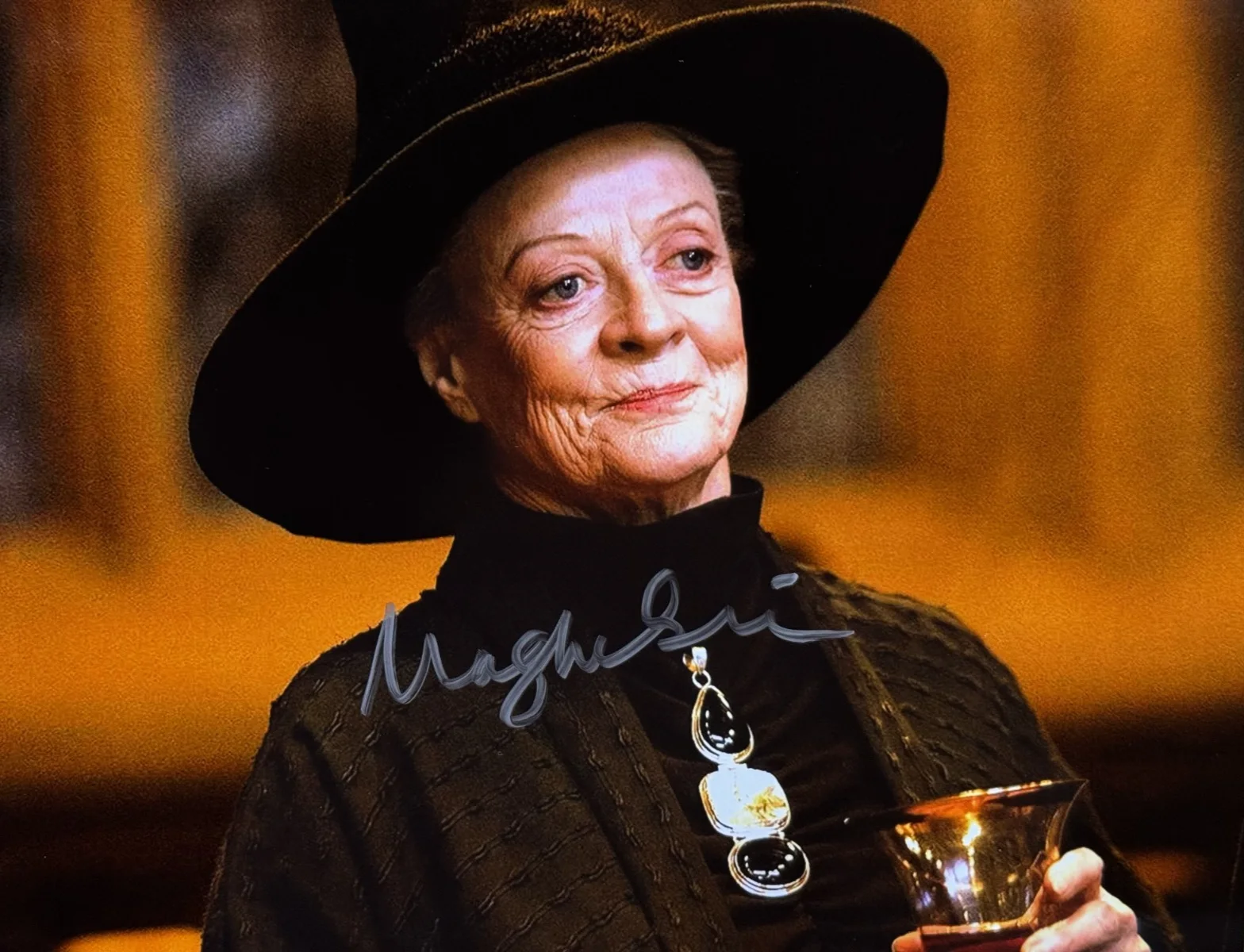 Robbie Coltrane — Maggie Smith McGonagall Harry Potter Signed 8x10 Autographed Photo + COA