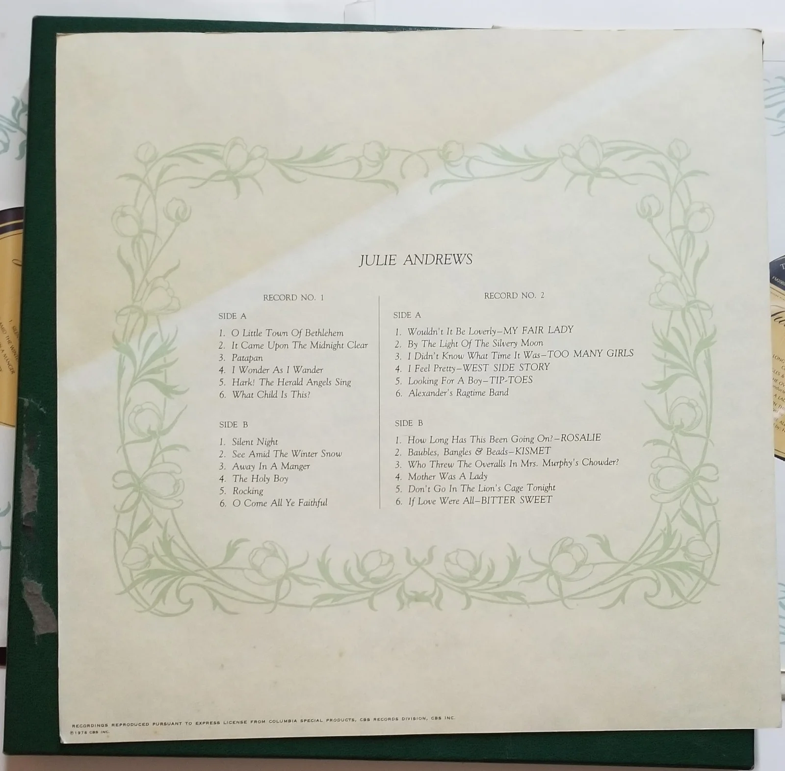 Julie Andrews SIGNED Ltd Ed Franklin Mint Company 2 Record Vinyl Box Set JSA COA, изображение 5