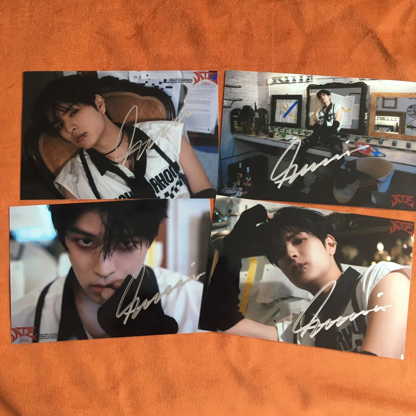 Stray Kids Kim Seung-min Photo ATE Autographed Signed K-POP Collection 4*6 2024, image 2