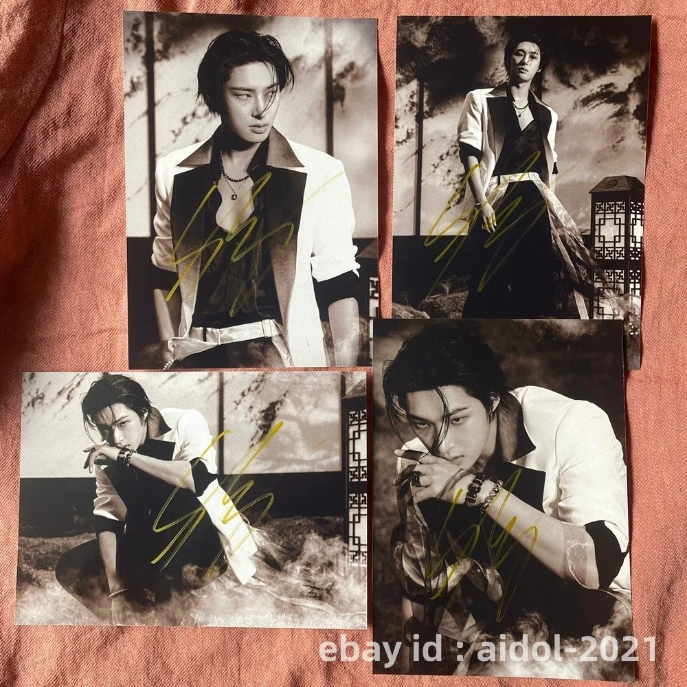 ATEEZ Mingi Autographed Photo Golden Hour Part4 5*7 K-POP Collection 2026, изображение 2