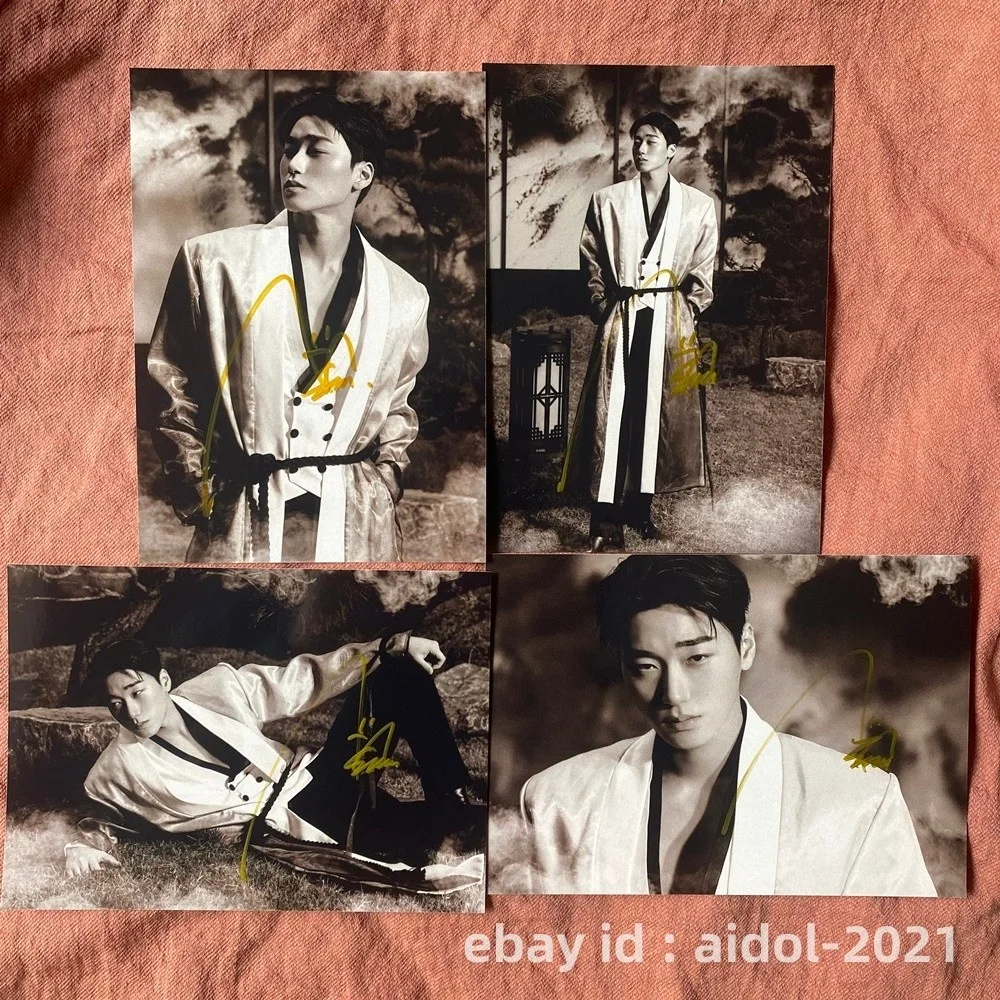 ATEEZ SAN Autographed Photo Golden Hour Part4 5*7 K-POP Collection 2026, image 2