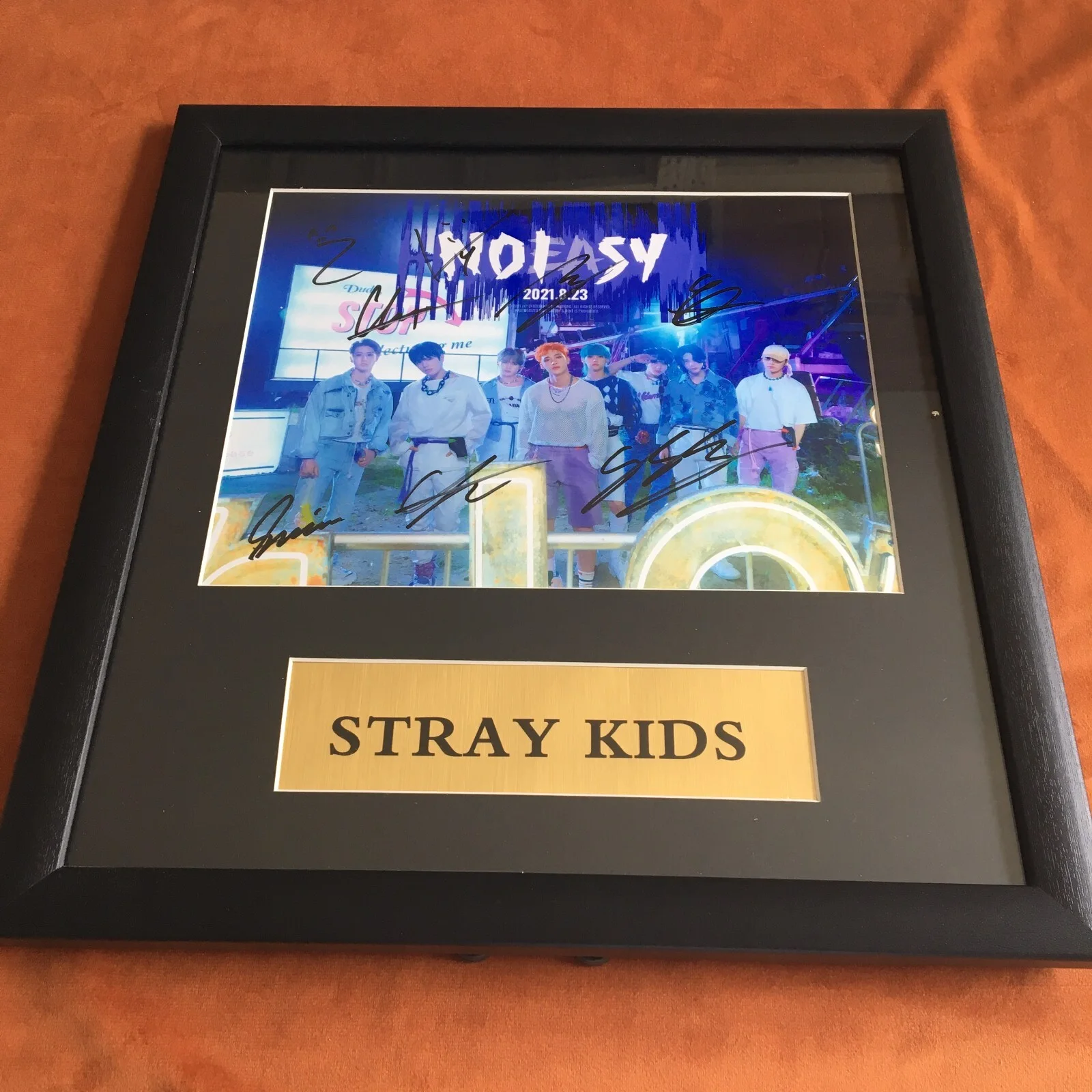 STRAY KIDS NOEASY Photo Poster 8*10 Autographs SIGNED K-POP FRAMED 2024, image 2