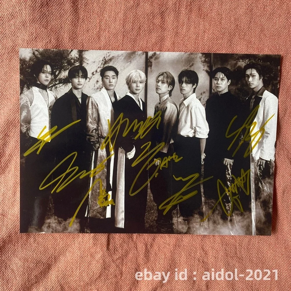 ATEEZ Group Autographed Photo Golden Hour Part4 5*7 K-POP Collection 2026, изображение 2