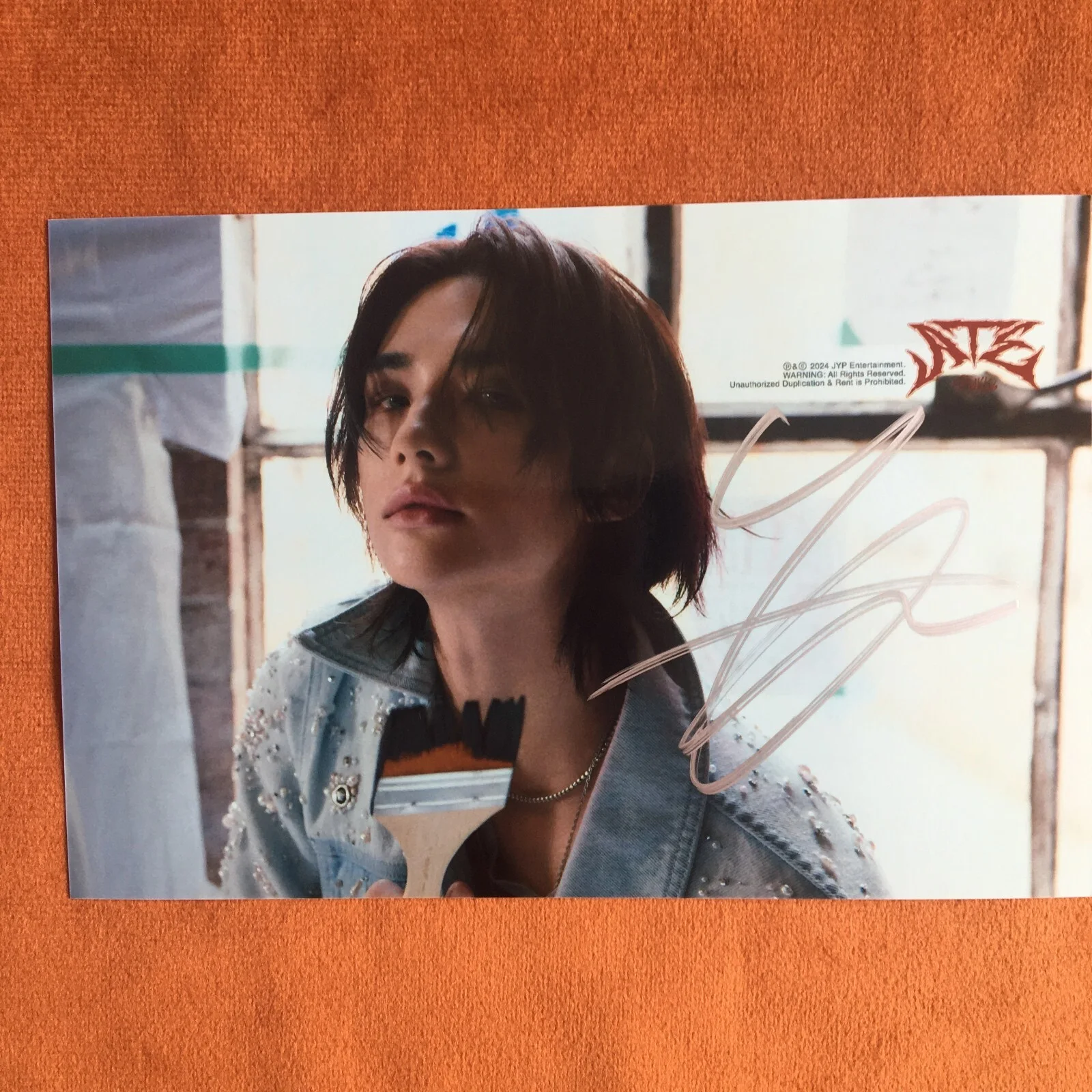 Stray Kids Hwang Hyun-Jin Photo ATE Autographed Sign K-POP Collection 4*6 2024, изображение 3