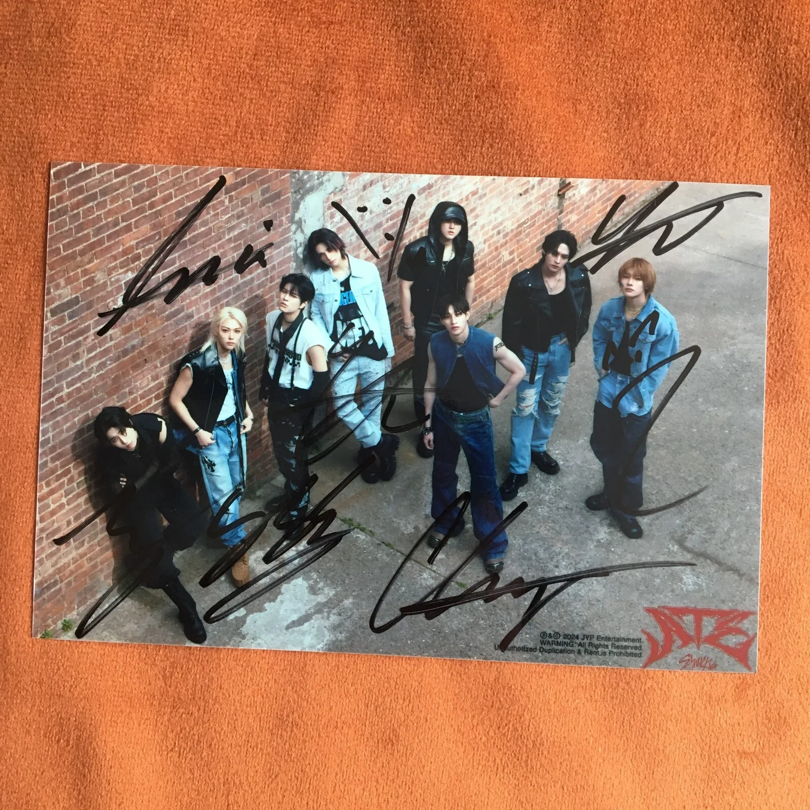 Stray Kids SKZ Group Photos ATE Autographed Signed K-POP Collection 4*6 2024, изображение 3
