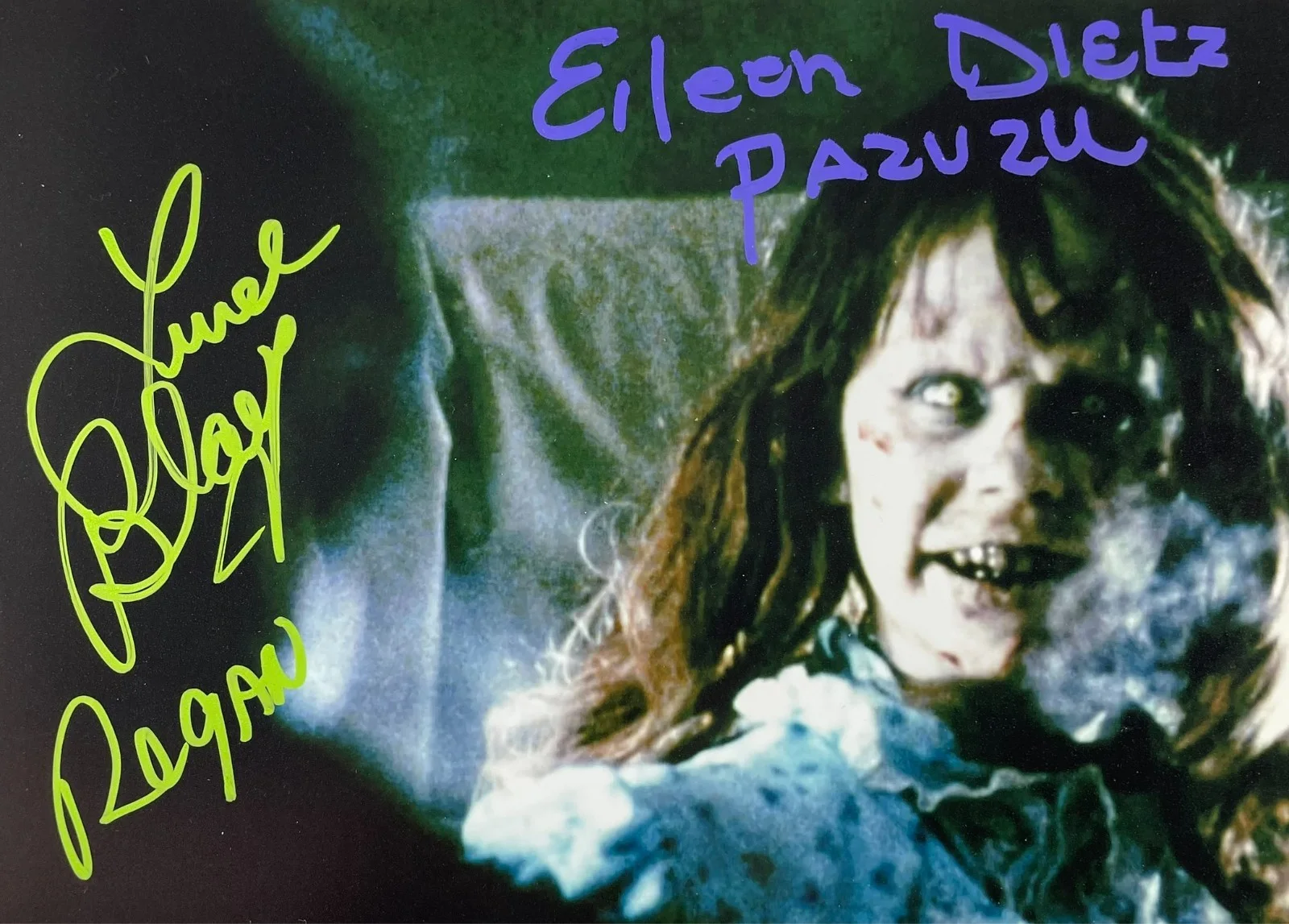 Linda Blair — Linda Blair & Eileen Dietz Signed The Exorcist 8x10 Photo Autograph JSA COA, image 2