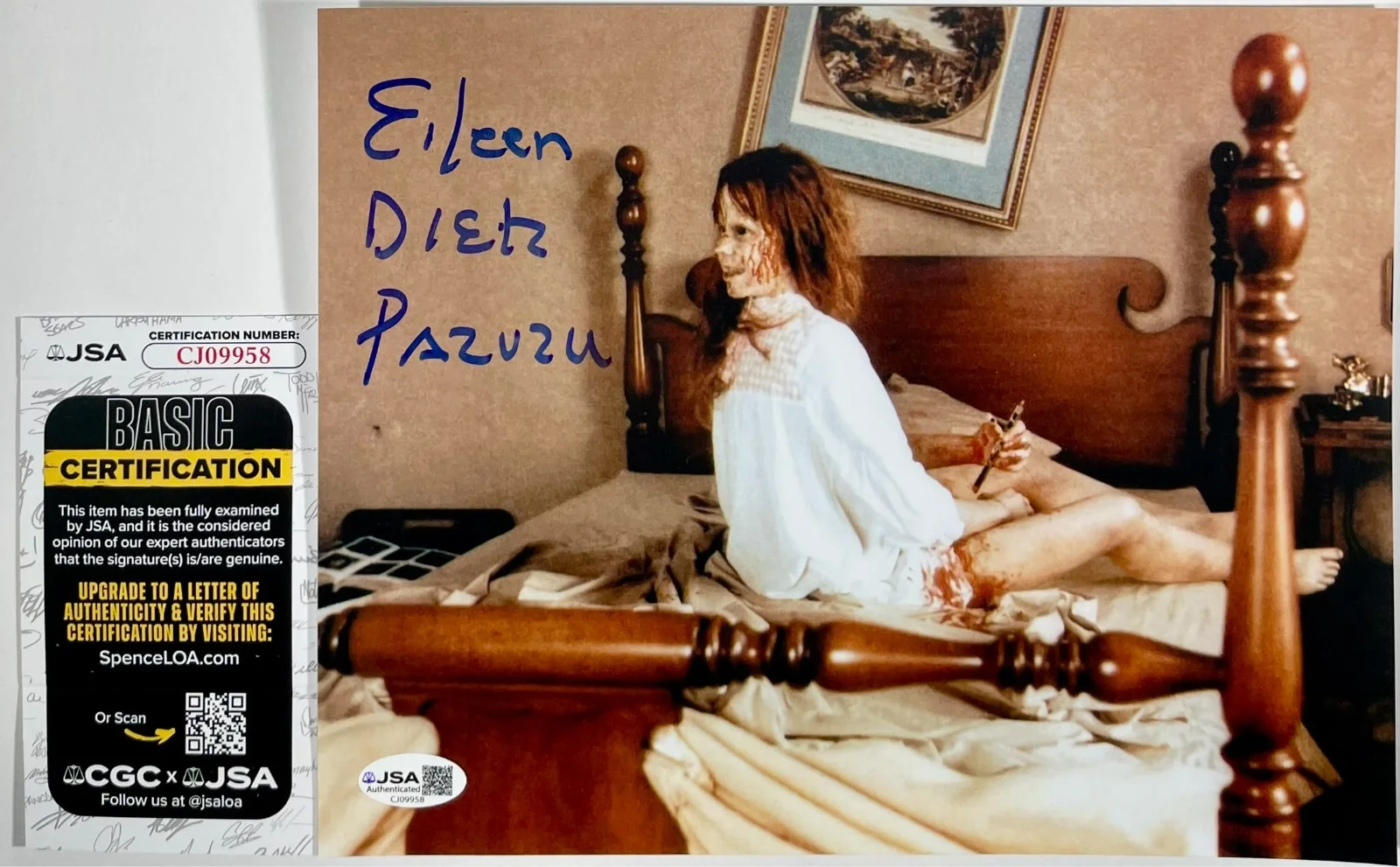 Eileen Dietz — Eileen Dietz Signed The Exorcist 8x10 Photo Authentic Autograph Pazuzu JSA COA