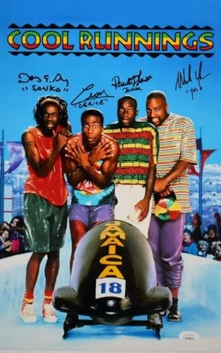 Rawle D. Lewis, Doug E. Doug, Just Leon, amp, Malik Yoba — Lewis, Doug, Leon & Yoba Signed 18x12 Photo Autographed 18X12 Cool Runnings-JSAW, изображение 3