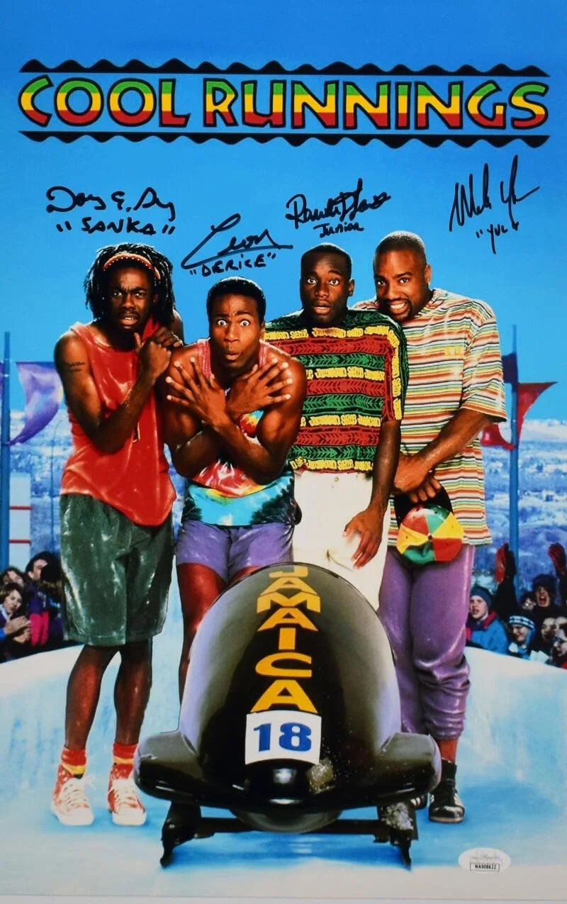 Rawle D. Lewis, Doug E. Doug, Just Leon, amp, Malik Yoba — Lewis, Doug, Leon & Yoba Signed 18x12 Photo Autographed 18X12 Cool Runnings-JSAW, изображение 4