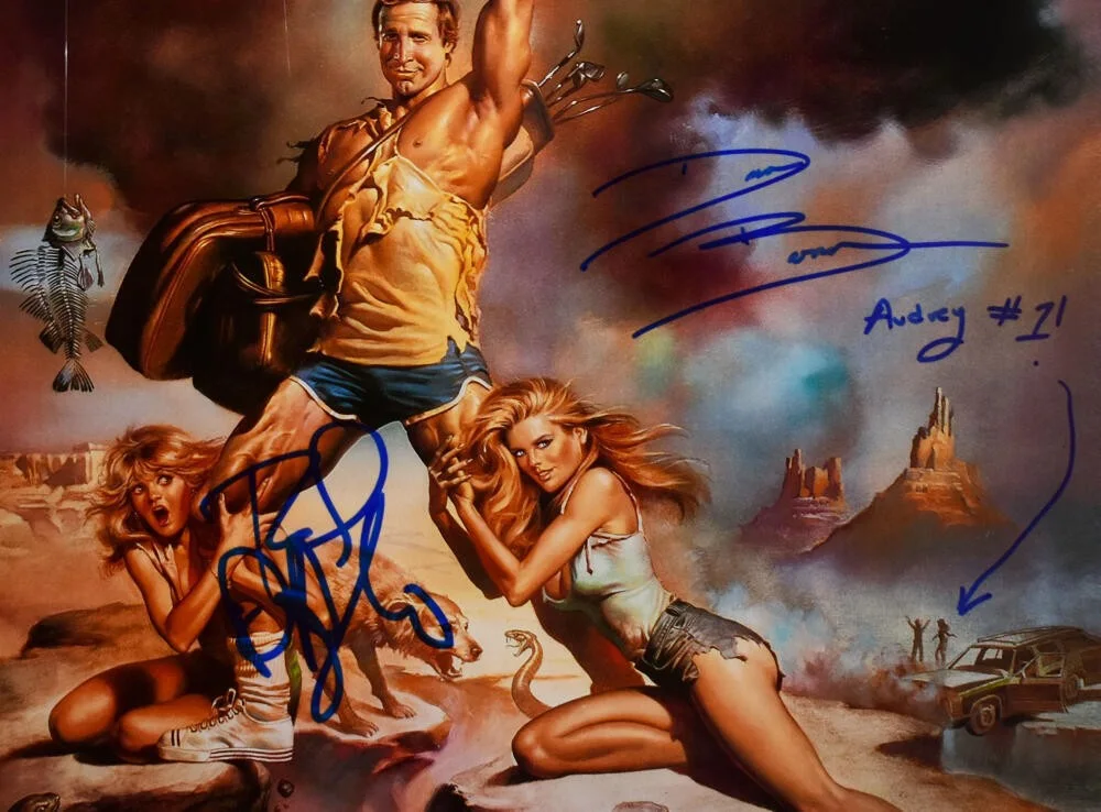 Chevy Chase Anthony Micahel Hall Beverly D Angelo Dana B — Chase Anthony M. Hall Barron Angelo Autographed 18X12 Vacation Photo - Beckett W, image 2
