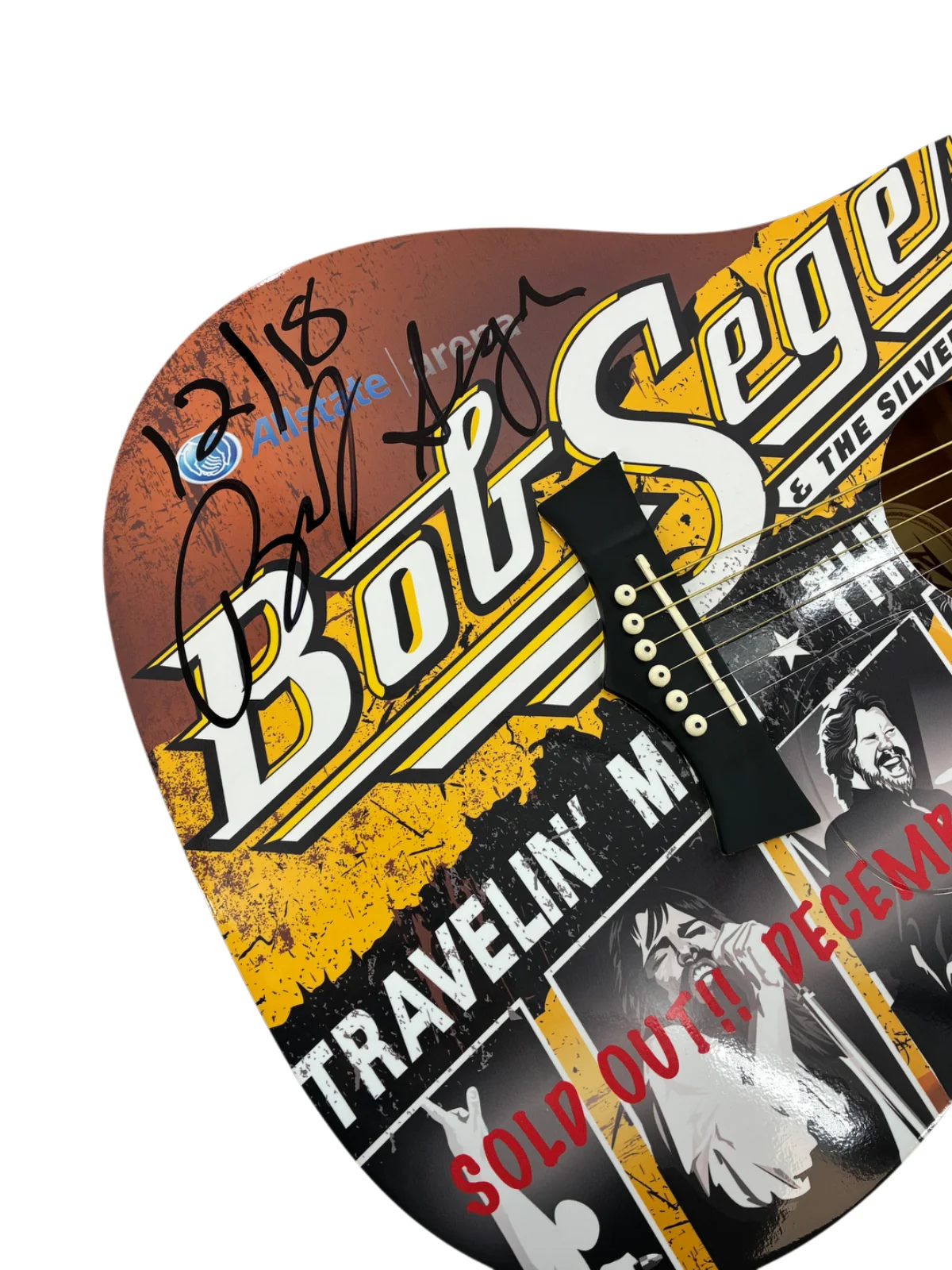 Bob Seger Signed Autographed Inscribed Guitar BAS COA, image 2