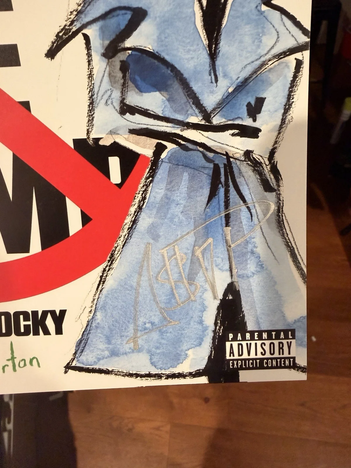 ASAP ROCKY SIGNED DONT BE DUMB ALBUM VINYL INSERT 11x11 JSA COA, image 2