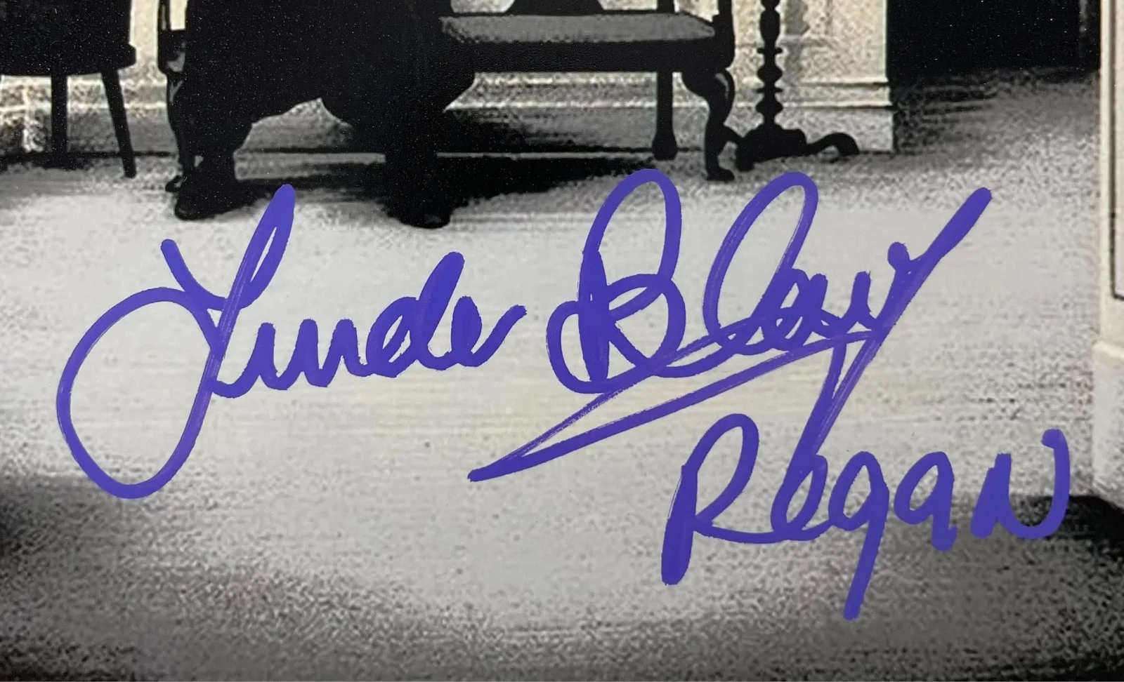 Linda Blair — Linda Blair Signed The Exorcist 11x17 Movie Poster Authentic Autograph JSA COA, image 2