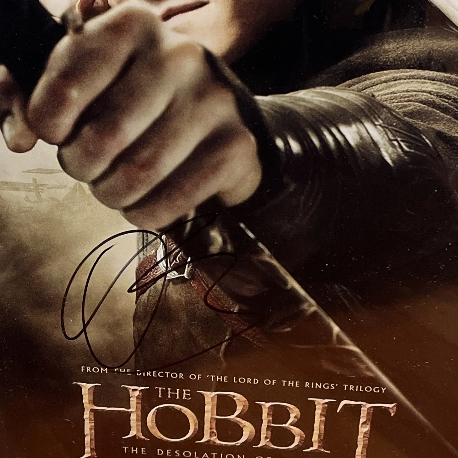 Orlando Bloom — Orlando Bloom as Legolas -The Hobbit Signed Framed 20x25 PSA, image 3
