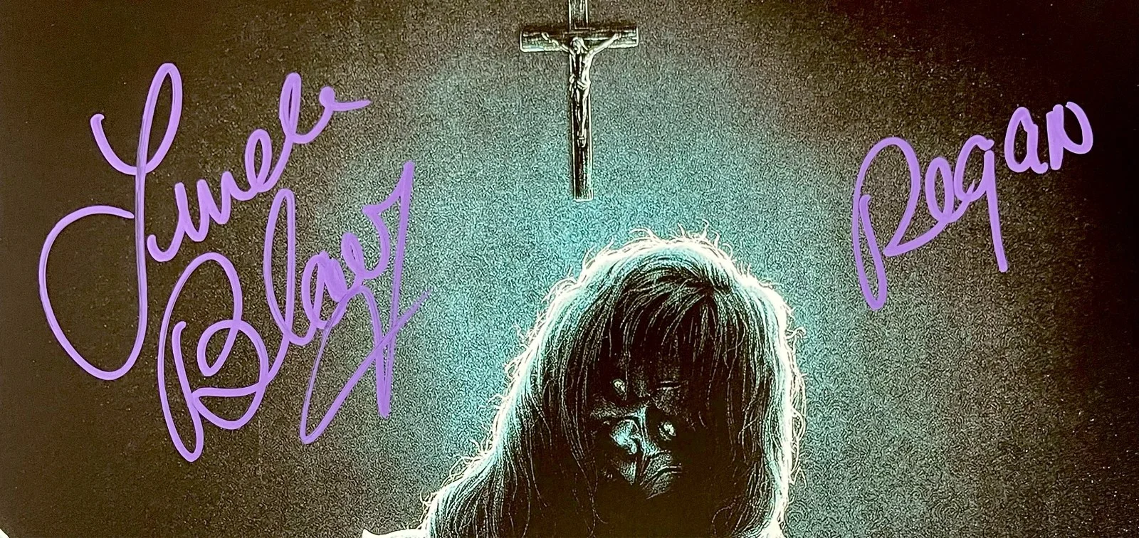 Linda Blair — Linda Blair Signed The Exorcist 11x17 Movie Poster Authentic Autograph JSA COA, image 2
