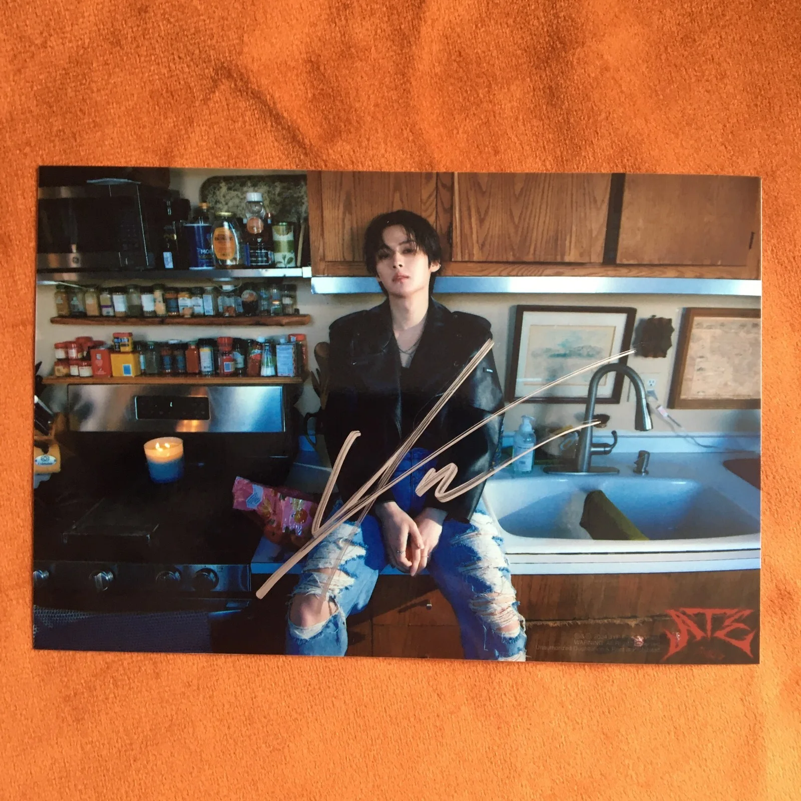 Stray Kids SKZ LEE KNOW Photo ATE Autographed Signed K-POP Collection 4*6 2024, image 4