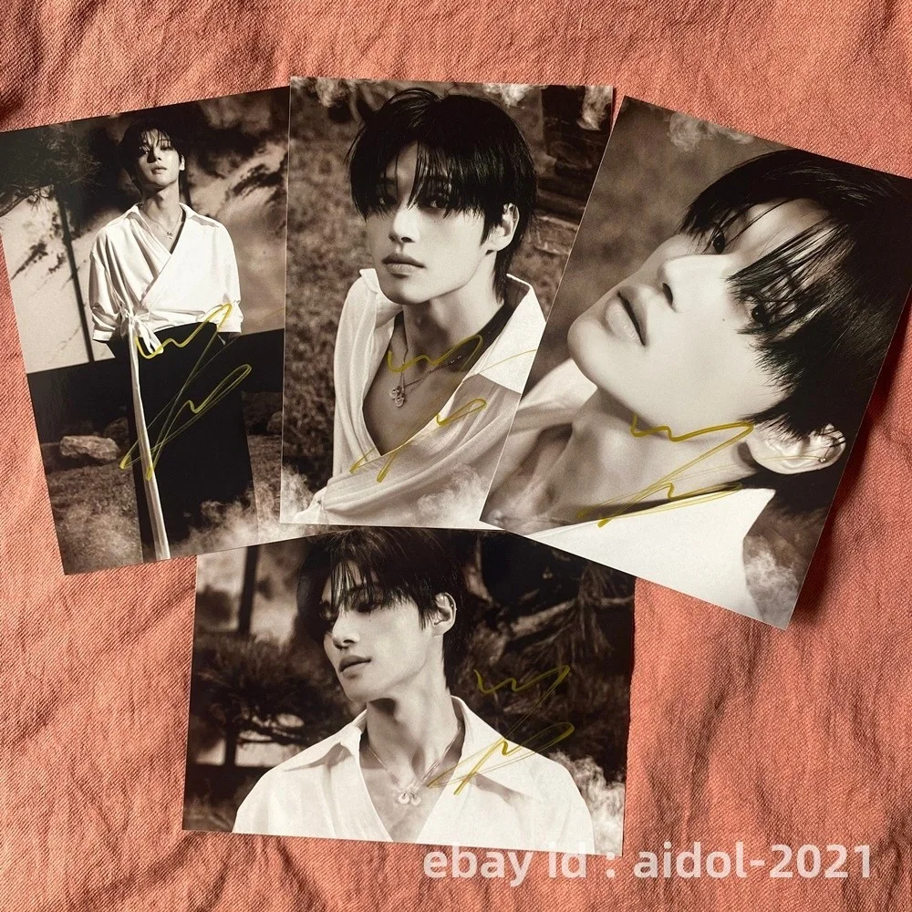 ATEEZ Wooyoung Autographed Photo Golden Hour Part4 5*7 K-POP Collection 2026, изображение 2