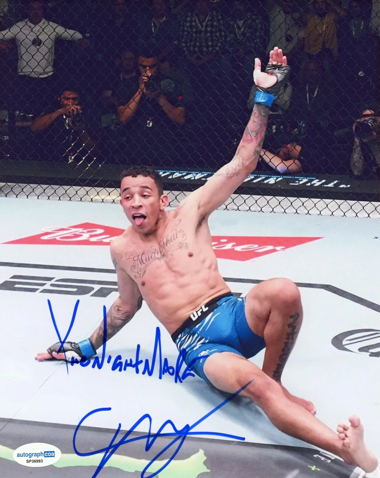 Carlos Prates — Carlos Prates "The Nightmare" AUTOGRAPH Signed UFC Fighter MMA 8x10 Photo ACOA, image 2