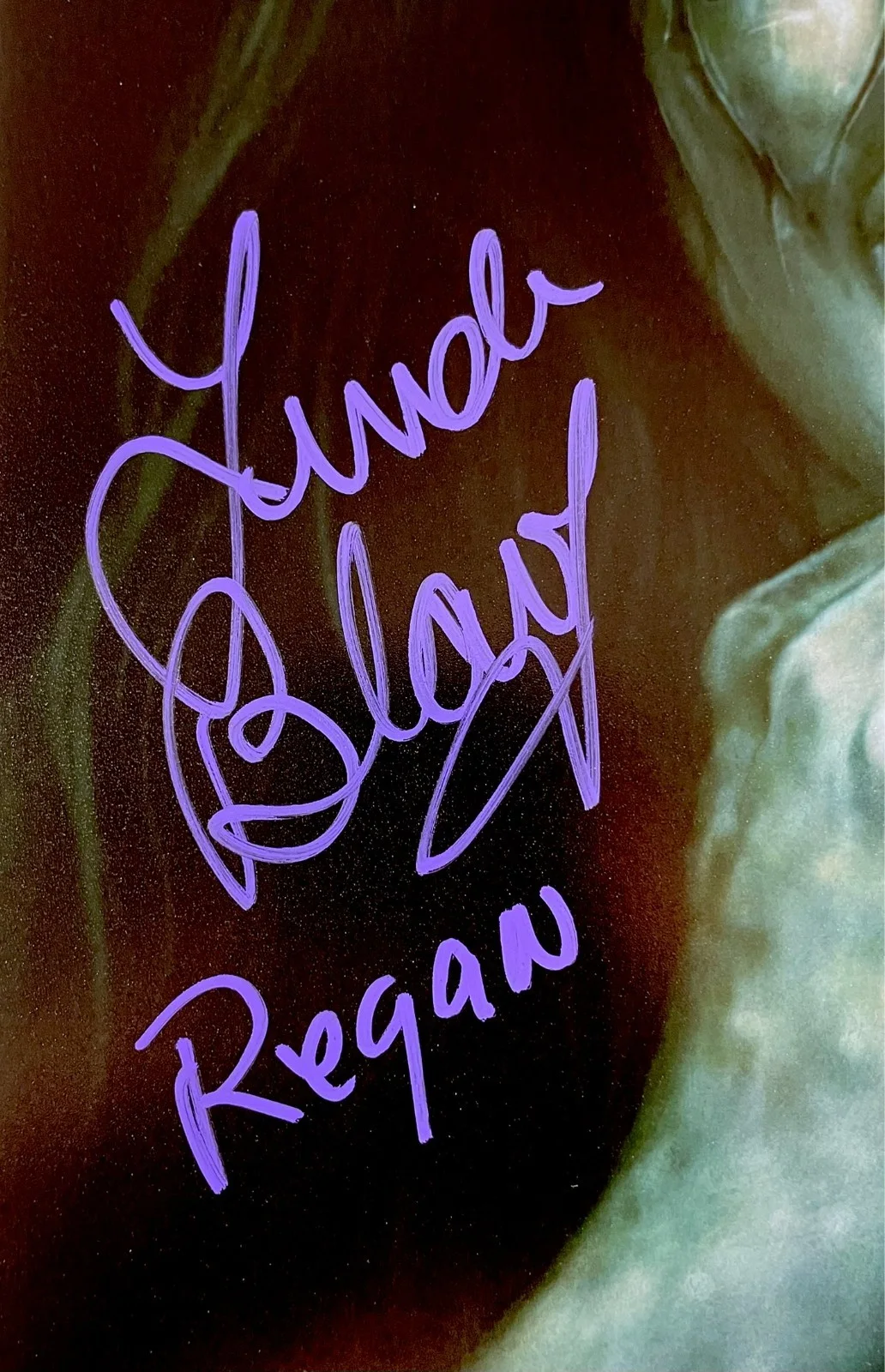 Linda Blair — Linda Blair Signed The Exorcist 11x17 Movie Poster Authentic Autograph JSA COA, image 2