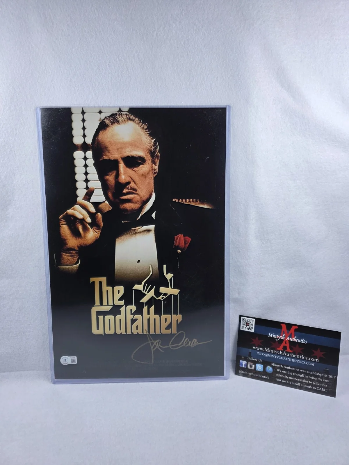 James Caan — James Caan Autograph 17X11 The Godfather Movie Poster Photo Beckett Witness