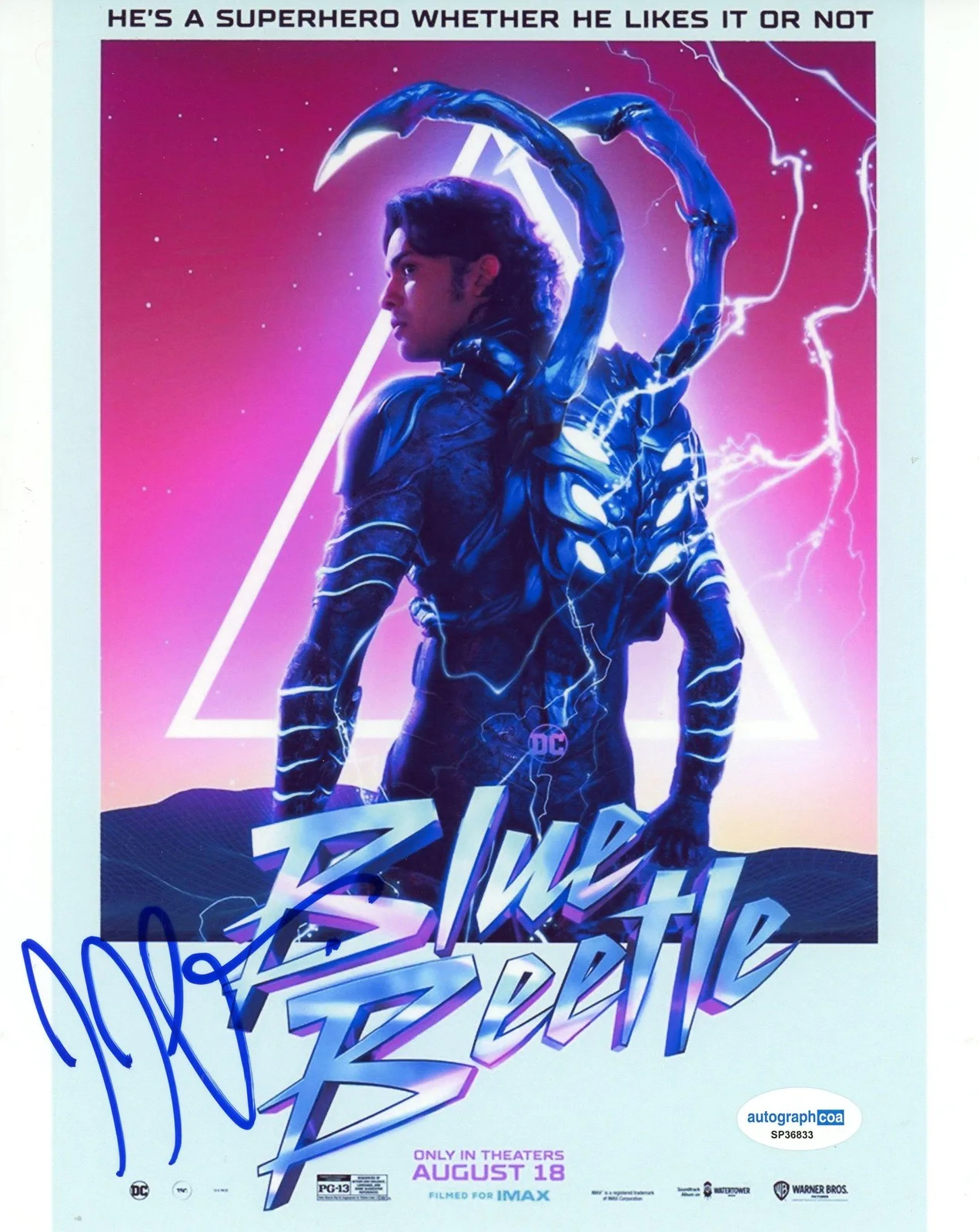 Angel Manuel Soto — Angel Manuel Soto "Blue Beetle" Director AUTOGRAPH Signed 8x10 Photo E ACOA, изображение 2
