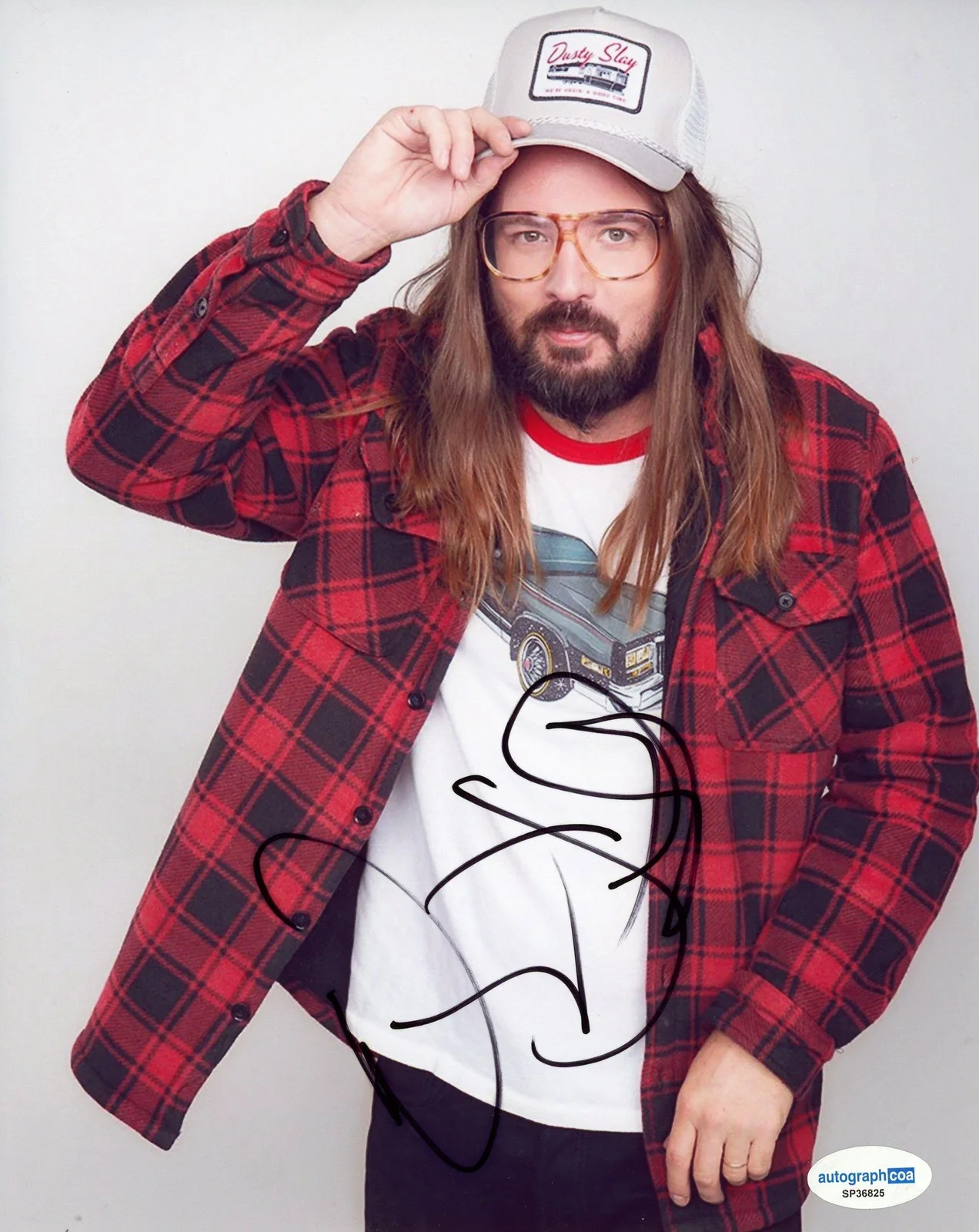 Dusty Slay — Dusty Slay "Being Poor in the Trailer Parks" AUTOGRAPH Signed 8x10 Photo ACOA, изображение 2