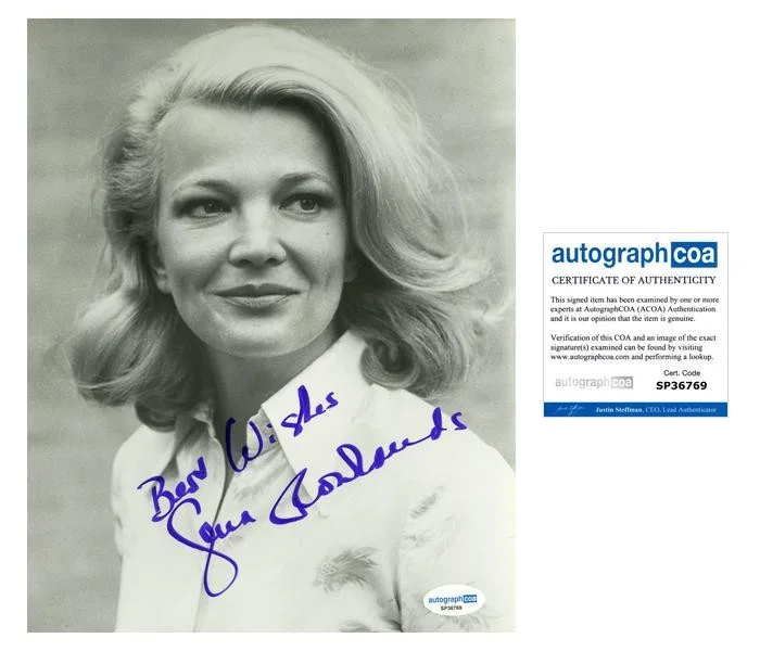 Gena Rowlands — Gena Rowlands "Gloria" AUTOGRAPH Signed Autographed 8x10 Photo ACOA