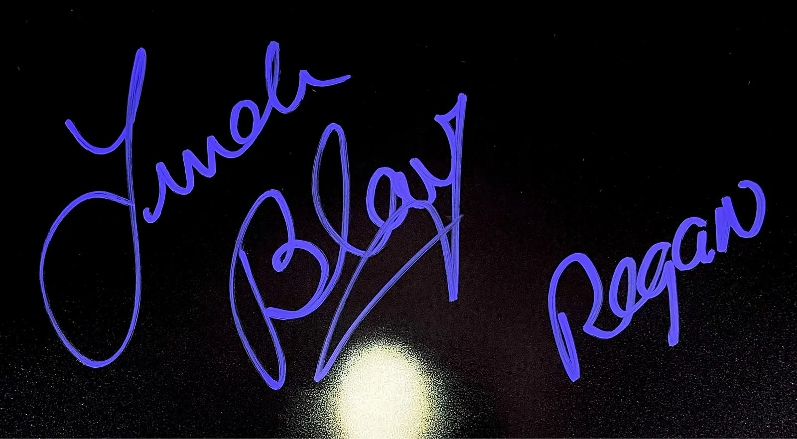 Linda Blair — Linda Blair Signed The Exorcist 11x17 Movie Poster Authentic Autograph JSA COA, image 2