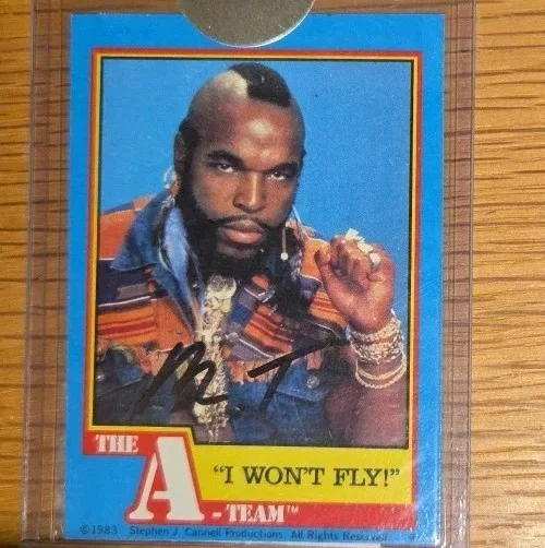 Mr. T — Mr. T Signed 1983 Topps The A-Team #41 Card "I Won't Fly" H.O.F. C&C COA, изображение 2