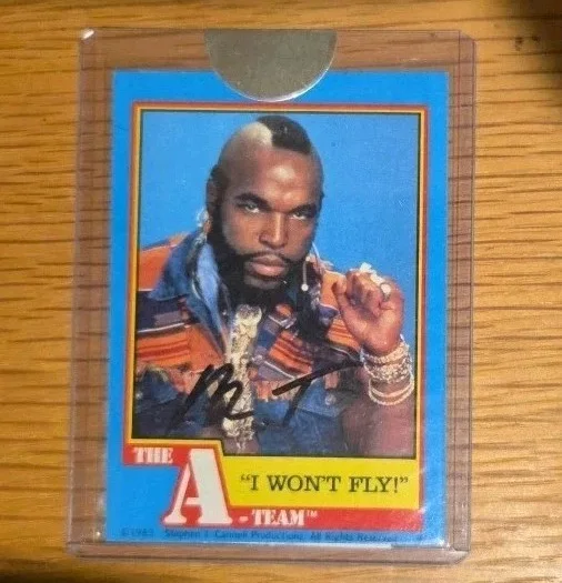 Mr. T — Mr. T Signed 1983 Topps The A-Team #41 Card "I Won't Fly" H.O.F. C&C COA, изображение 3