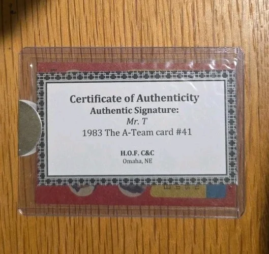 Mr. T — Mr. T Signed 1983 Topps The A-Team #41 Card "I Won't Fly" H.O.F. C&C COA, изображение 4