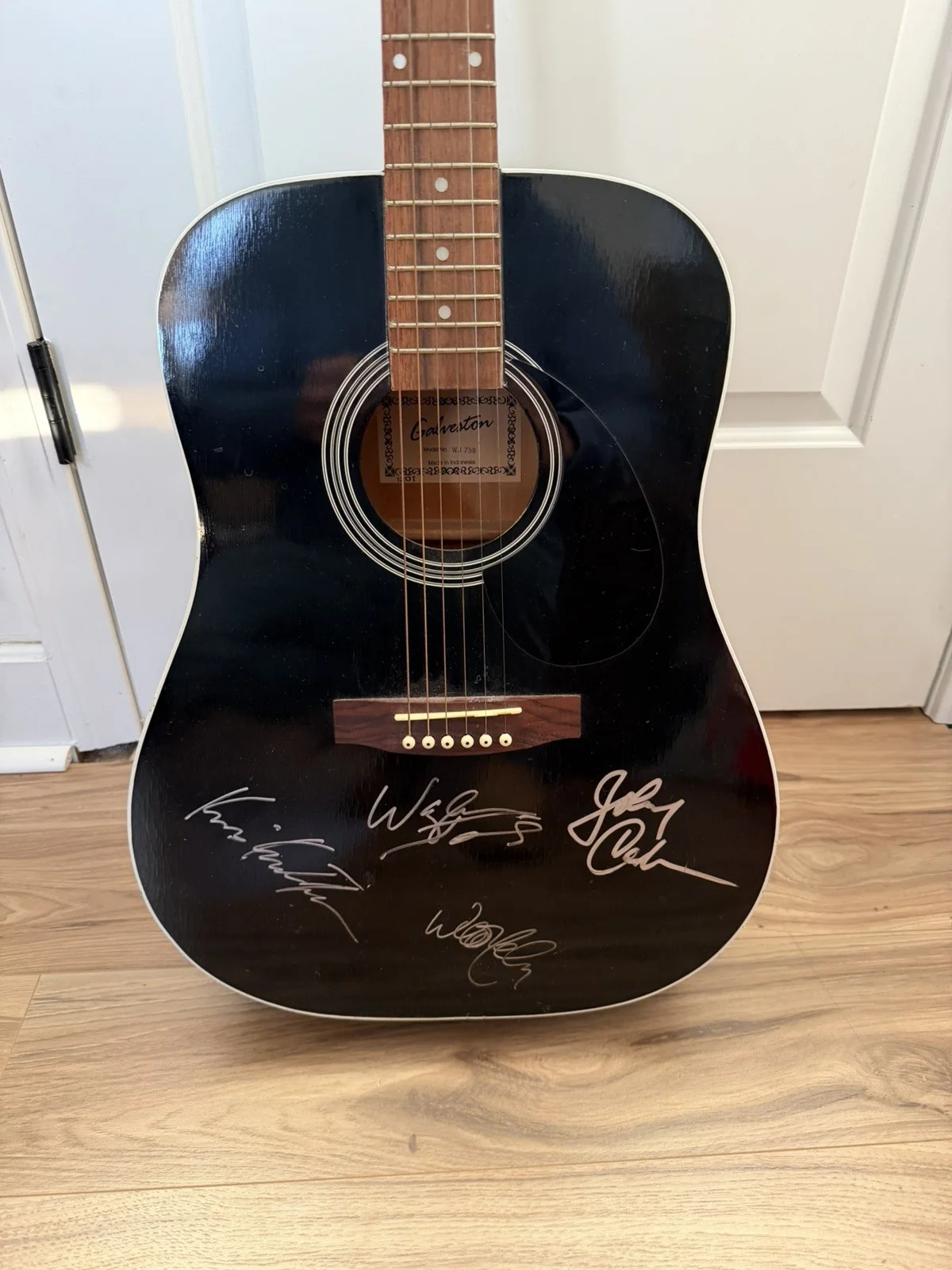 The Highwaymen Fully Signed Acoustic Guitar: Cash, Nelson, Jennings, Kristoffers, изображение 2