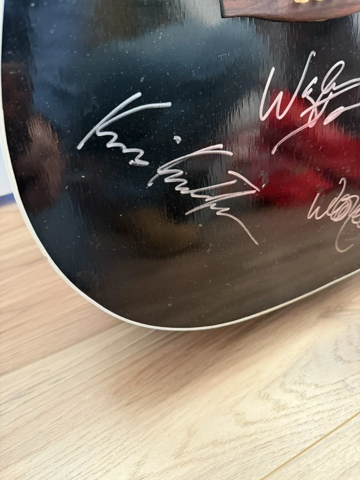 The Highwaymen Fully Signed Acoustic Guitar: Cash, Nelson, Jennings, Kristoffers, изображение 4