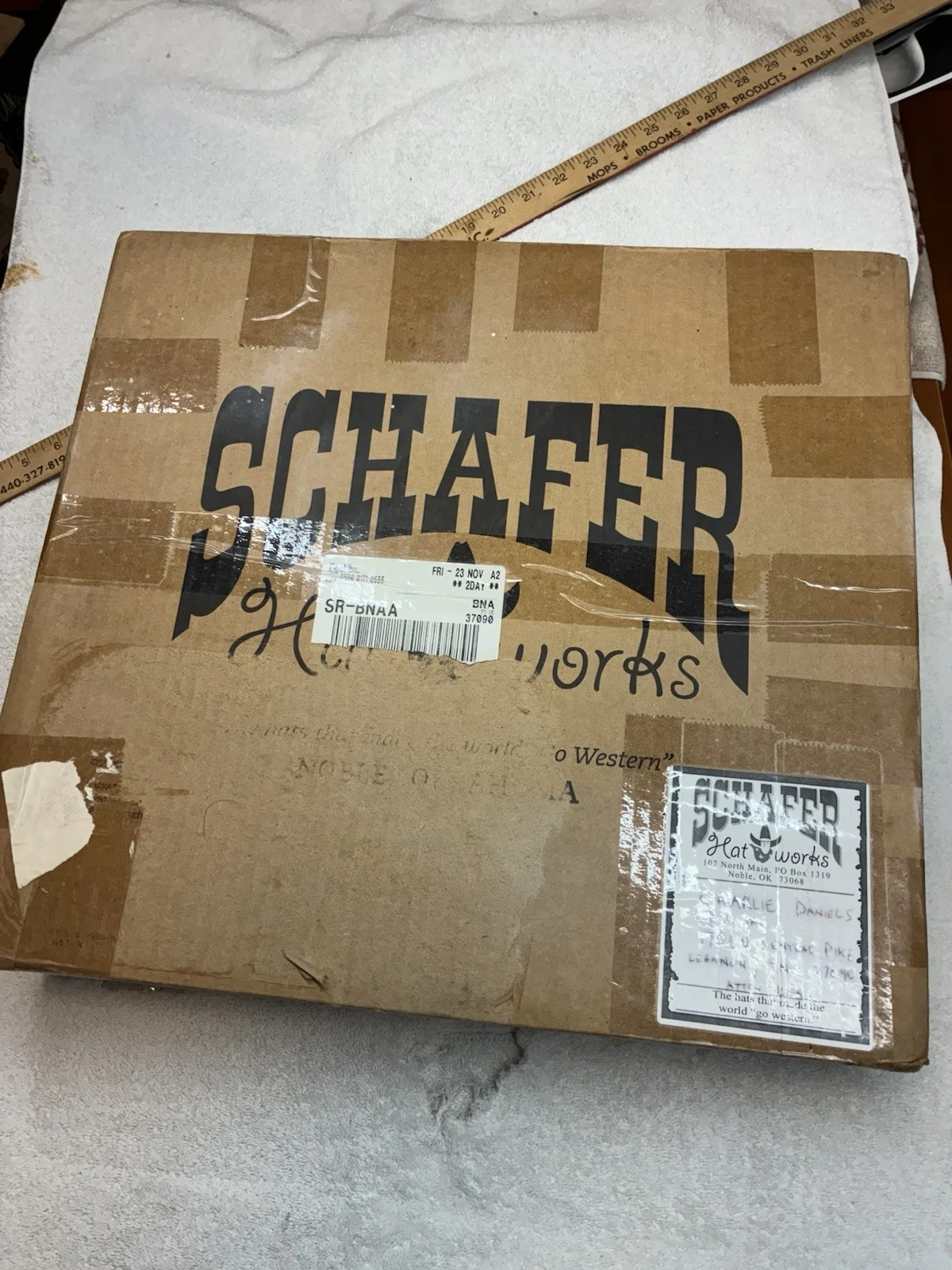 Charlie Daniels personally owned schafer cowboy hat used signed autographed 80X, image 2