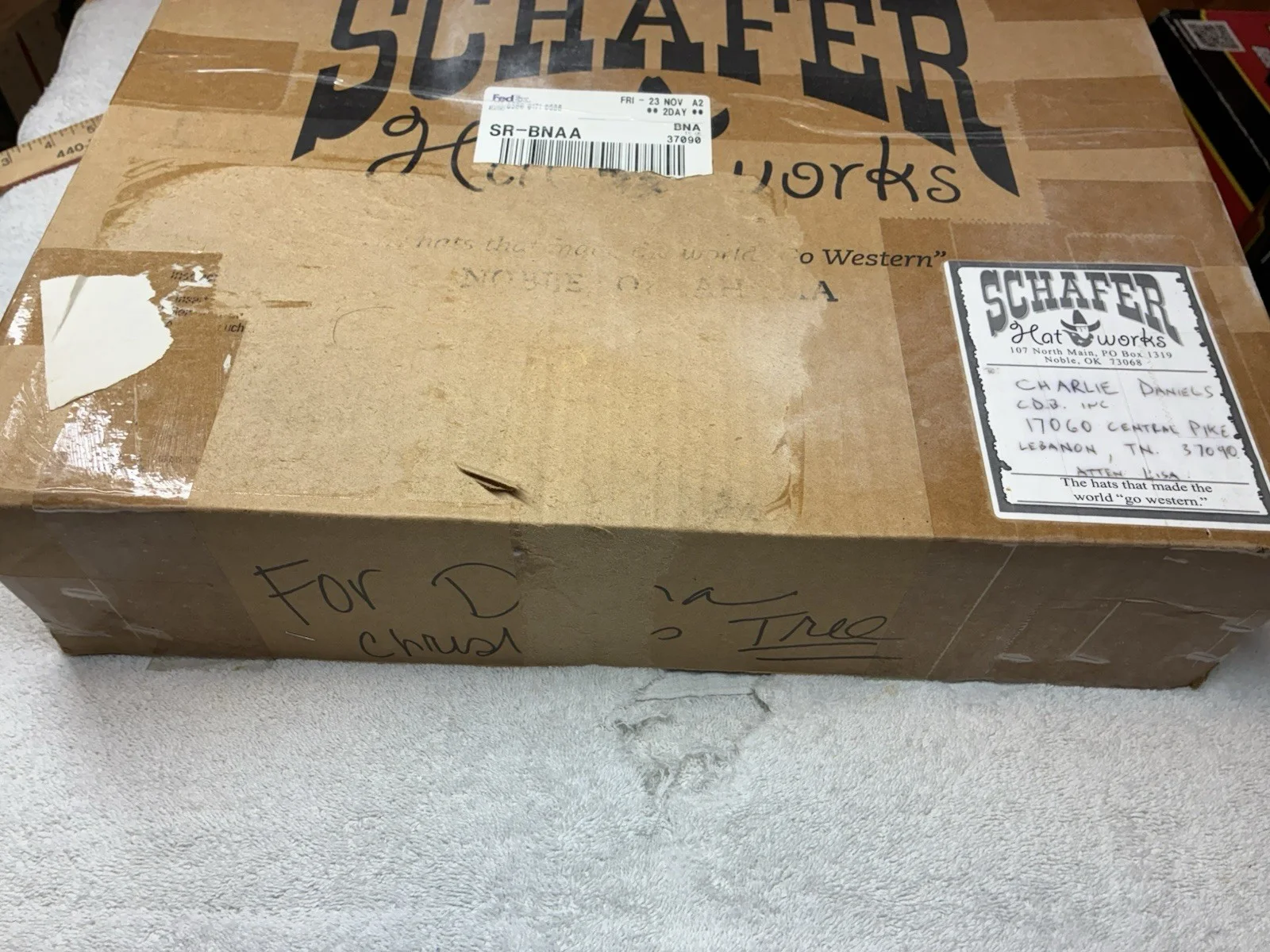 Charlie Daniels personally owned schafer cowboy hat used signed autographed 80X, image 4