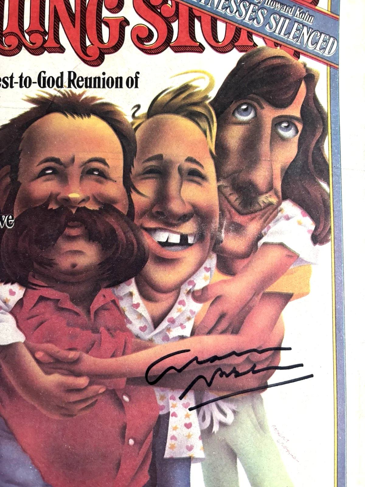 GRAHAM NASH Signed CROSBY STILLS Rolling Stone Magazine 240 JUNE 2 1977 JSA COA, изображение 3