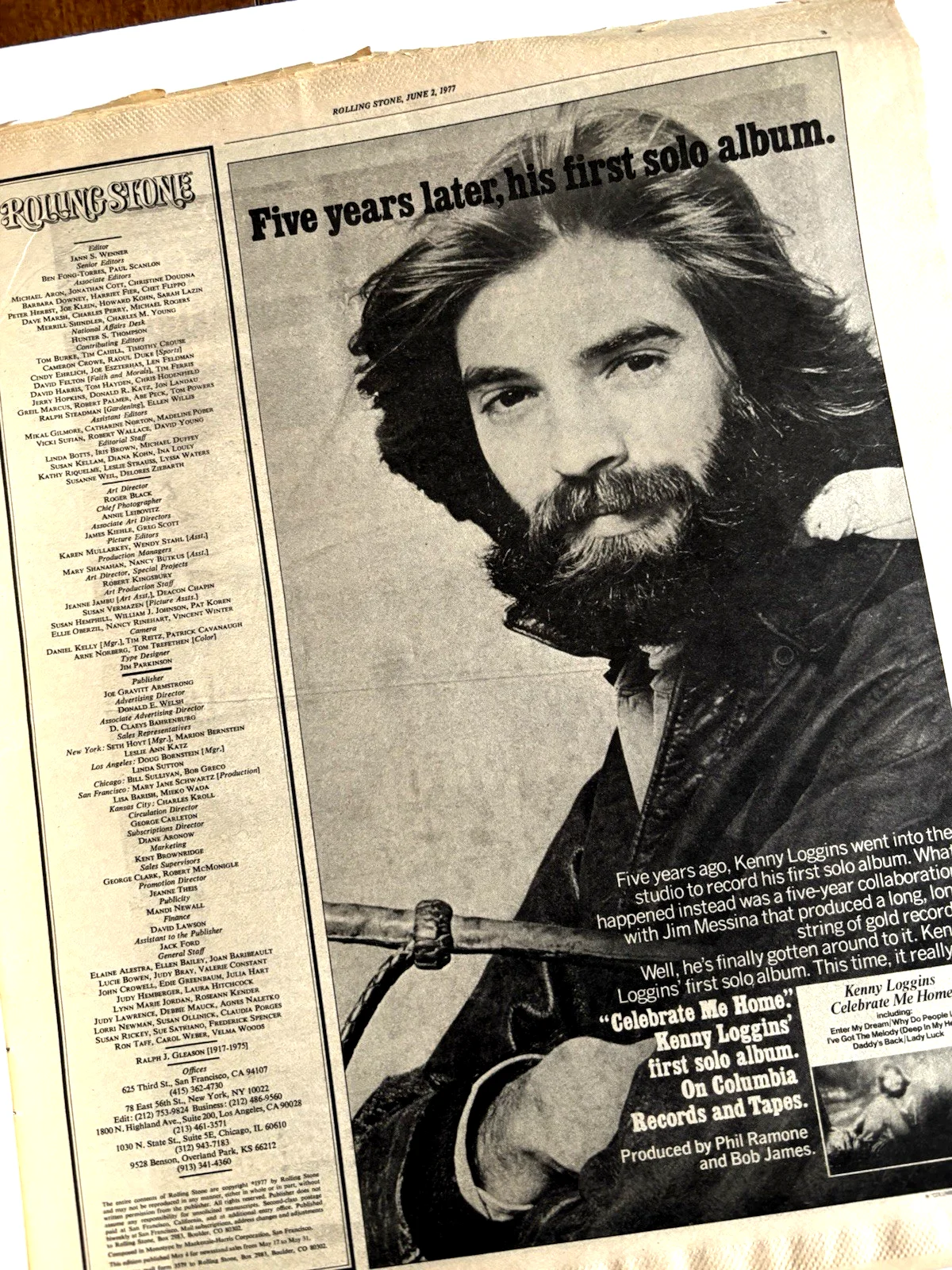 GRAHAM NASH Signed CROSBY STILLS Rolling Stone Magazine 240 JUNE 2 1977 JSA COA, изображение 5